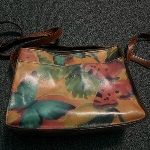 Patricia Nash 100% LEATHER Butterfly Side Bag